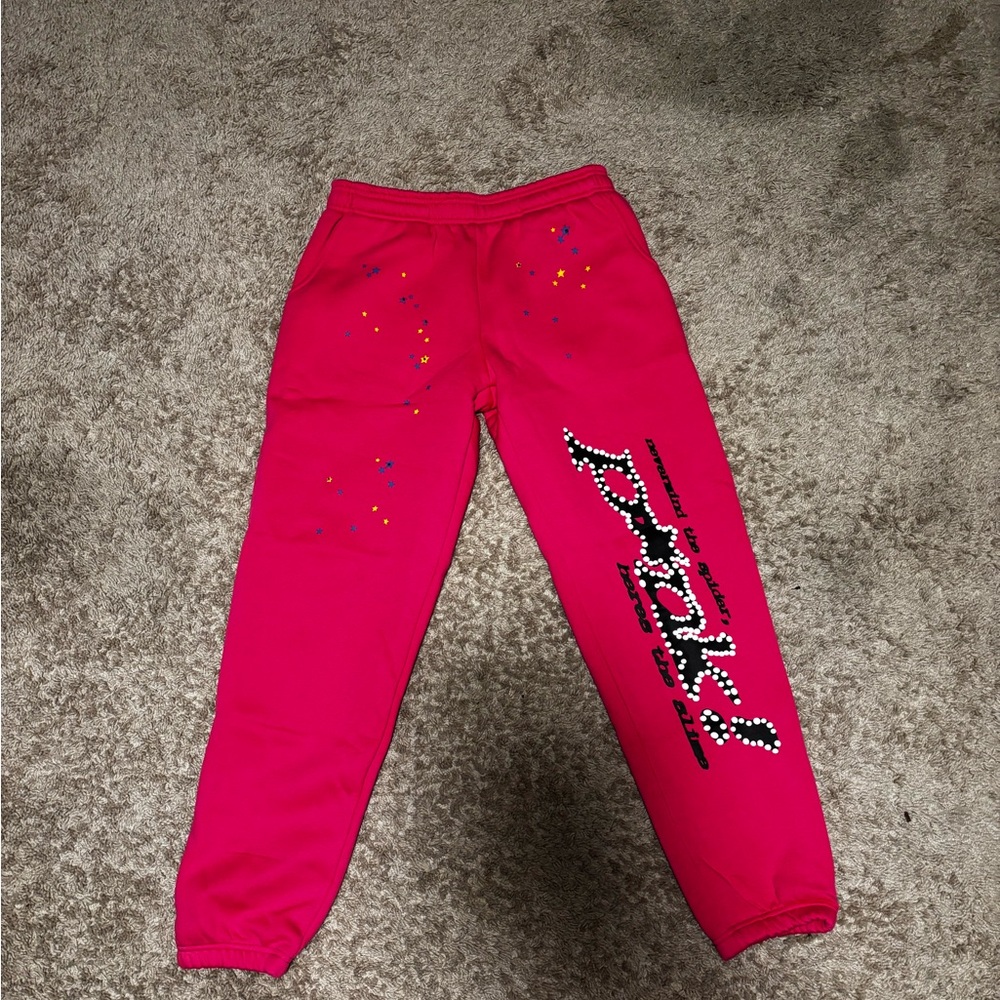Stylish Hot Pink Graphic Sweatpants